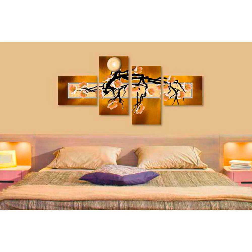 Abstract maro flori 9048