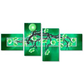 Flori abstract Verde 9048