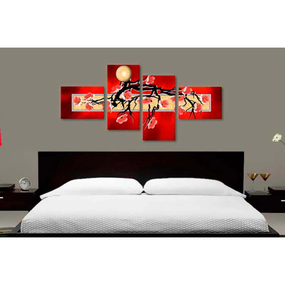 Abstract flori rosu 9048