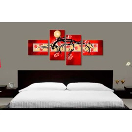 Abstract flori rosu 9048