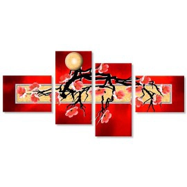 Abstract flori rosu 9048