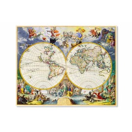 Tablouri canvas harta lumii in 1683