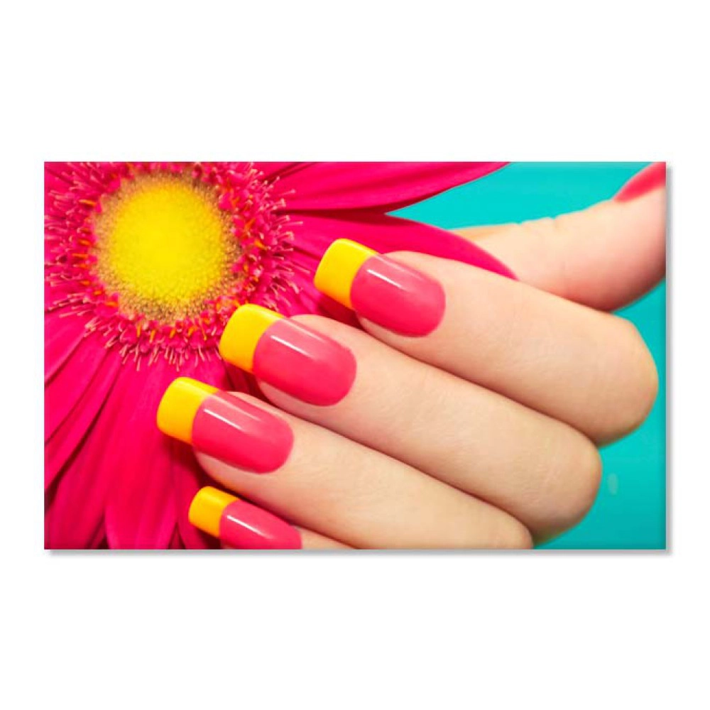 Unghii rosu galben 6486