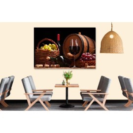 Tablou butoi vin si struguri 47121