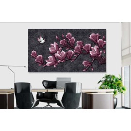 Tablou canvas flori magnolia sangria