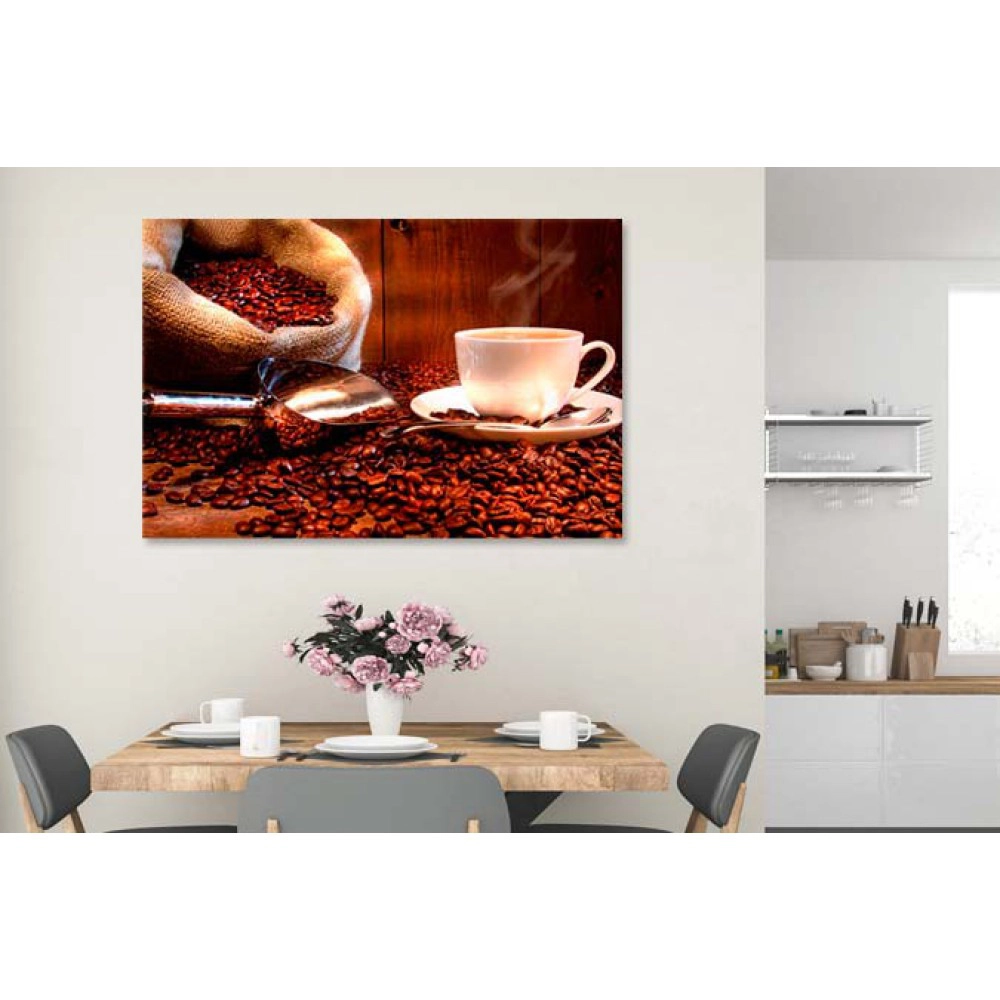 Tablou bucatarie boabe cafea