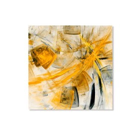 Tablou abstract forme galben aurii
