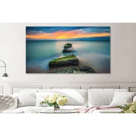 Tablou canvas apus deasupra oceanului