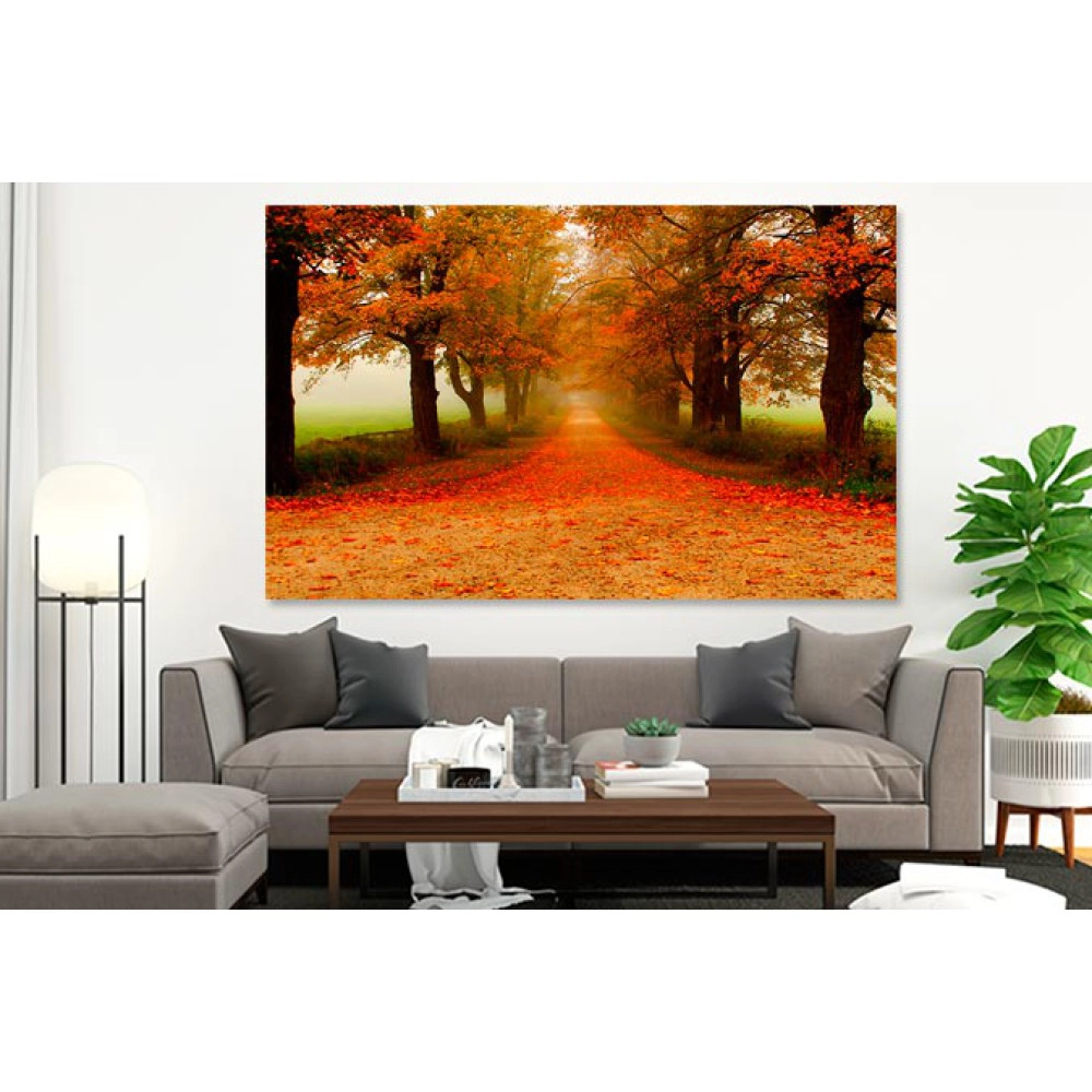 Tablou canvas peisaj drum de toamna