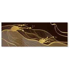 Tablou canvas abstract forme auriu maro