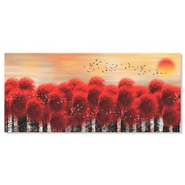 Tablou canvas peisaj copaci rosii