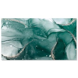 Tablou canvas abstract nuante verde smarald