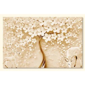 Tablouri abstracte copac cerbi