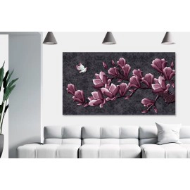 Tablou canvas flori magnolia sangria