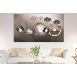 Tablou geometrie si frunze 43169