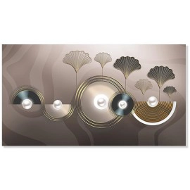 Tablou geometrie si frunze 43169