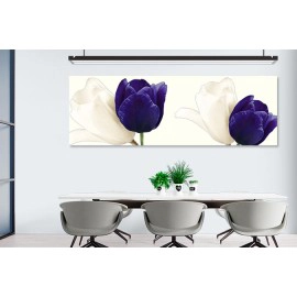Tablou lalele albe si albastru-indigo 221987