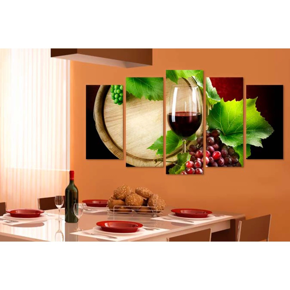 Tablouri canvas bucatarie vin 2707
