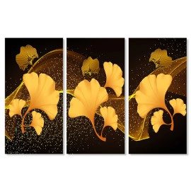 Tablouri canvas wenge galben-auriu