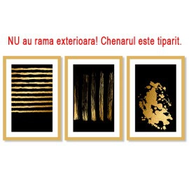 Tablouri canvas abstract negru auriu