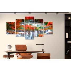 Tablouri living cascada cu flori