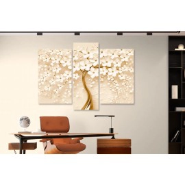 Tablouri living copac stilizat beige