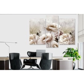 Tablouri canvas flori si frunze stilizate