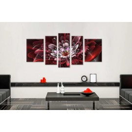 Tablouri canvas fractal burgund 669