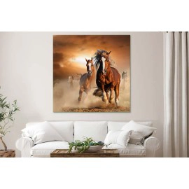 Tablouri dormitor cai in galop