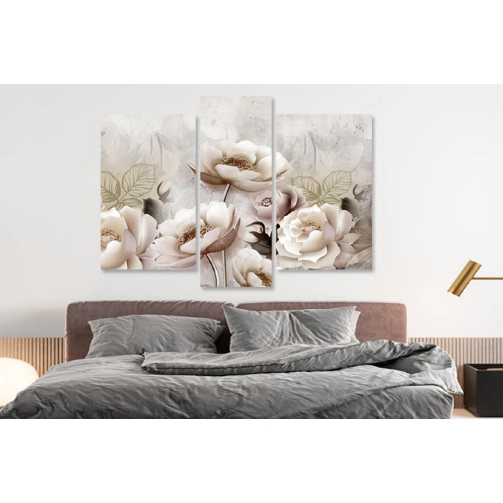 Tablouri canvas flori si frunze stilizate