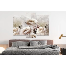 Tablouri canvas flori si frunze stilizate