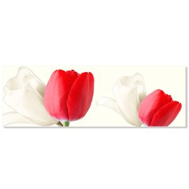 Tablouri canvas lalele albe rosii