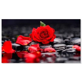 Tablou trandafir rosu relax