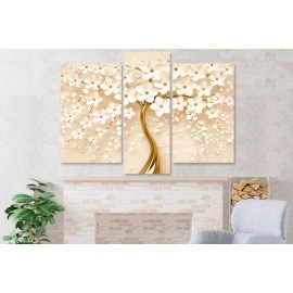 Tablouri living copac stilizat beige