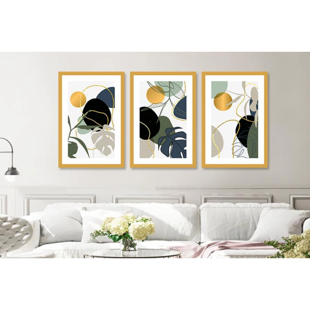 Tablouri canvas abstracte frunze si forme