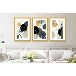 Tablouri canvas abstracte frunze si forme