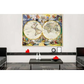 Tablouri canvas harta lumii in 1683
