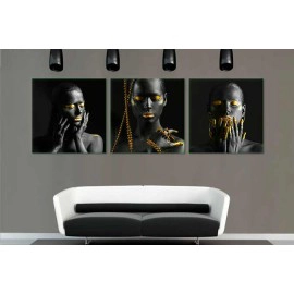 Tablouri moderne auriu negru