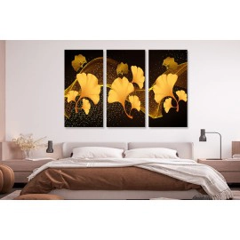 Tablouri canvas wenge galben-auriu