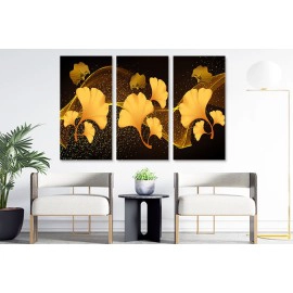 Tablouri canvas wenge galben-auriu