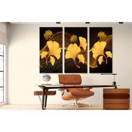 Tablouri canvas wenge galben-auriu