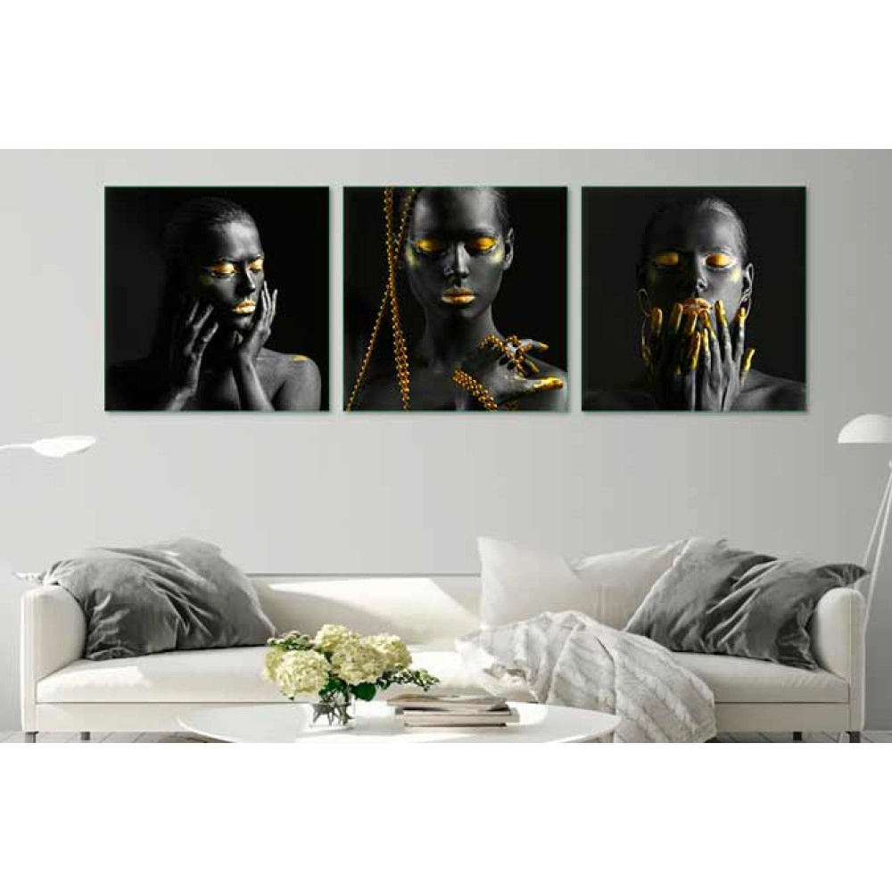 Tablouri moderne auriu negru