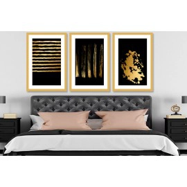 Tablouri canvas abstract negru auriu