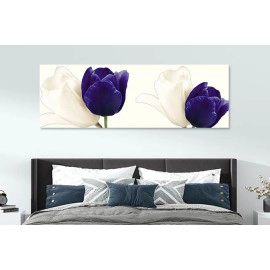 Tablou lalele albe si albastru-indigo 221987