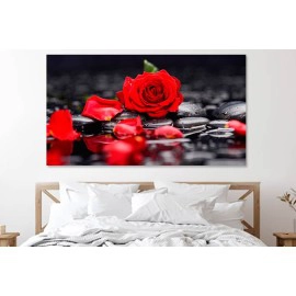 Tablou trandafir rosu relax