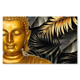 Tablou feng-shui Budha si frunze aurii