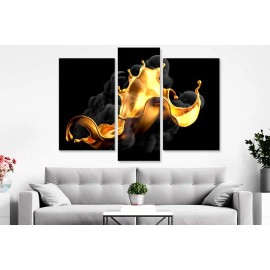 Tablouri living auriu si negru 11312