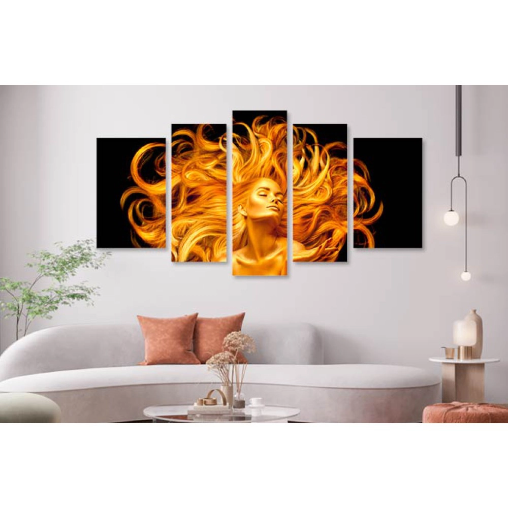 Tablouri moderne fashion auriu negru