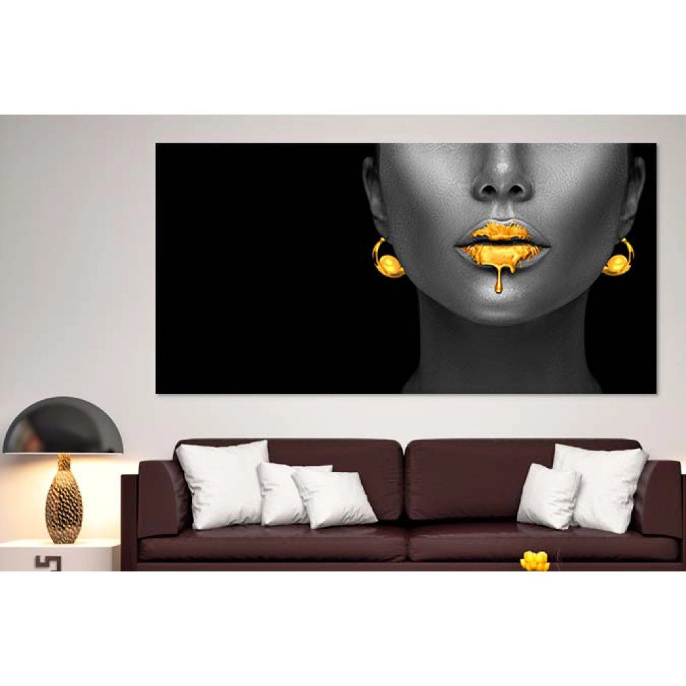 Tablouri abstracte negru auriu