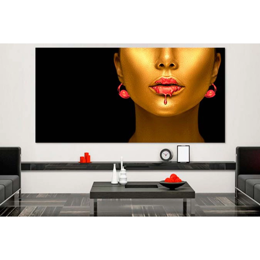 Tablouri moderne negru auriu rosu